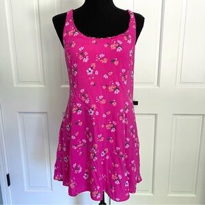 Hollister Pink Floral Dress Large